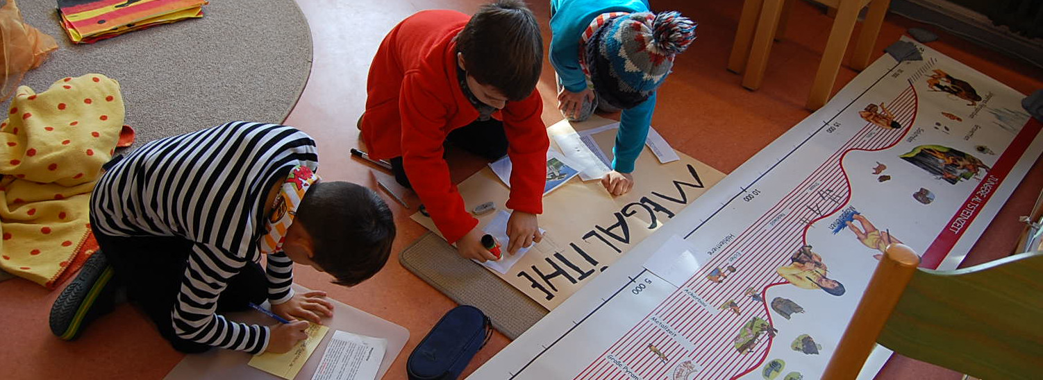 kinder plakat zeitstrahl montessori