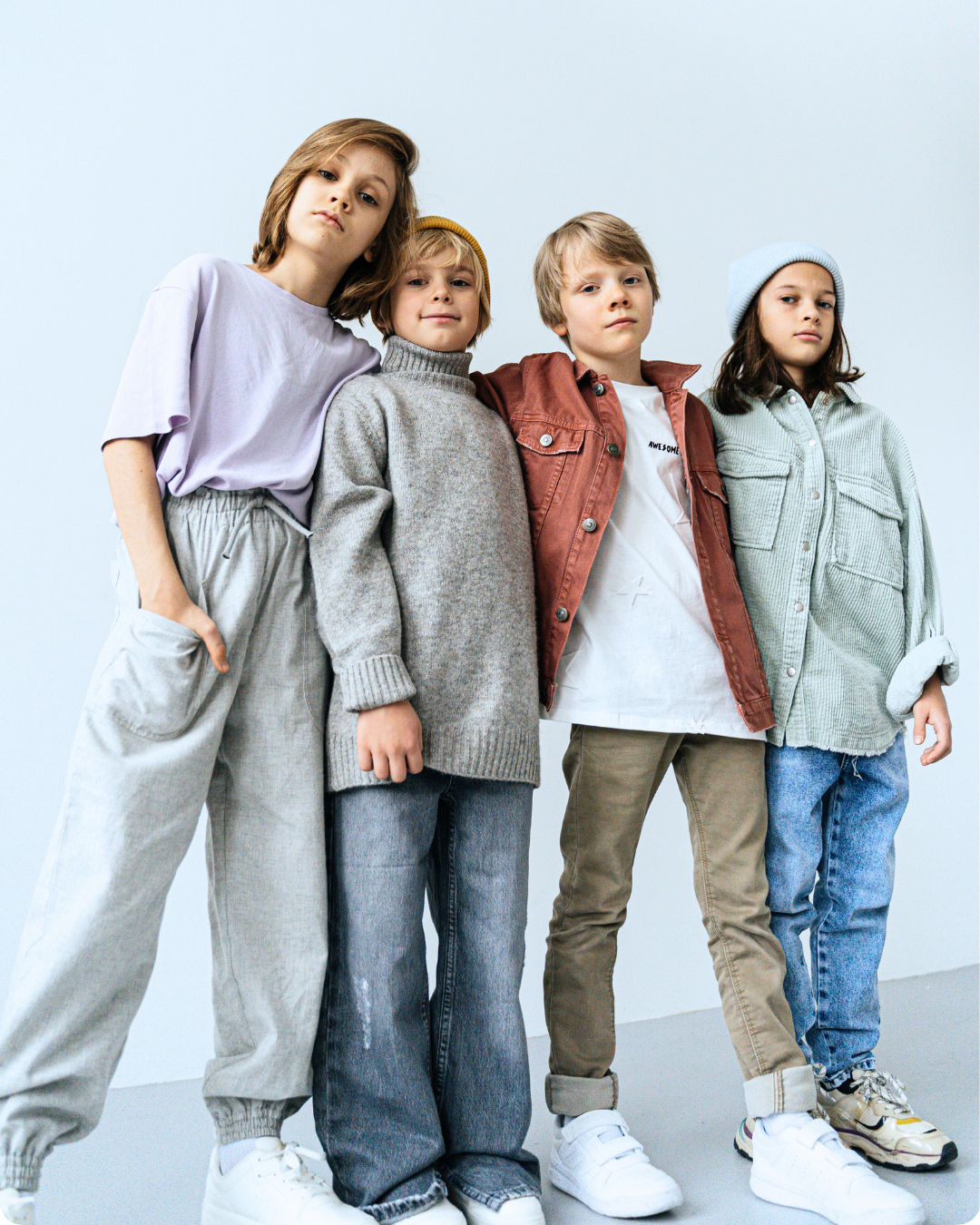 Vier starke Kids