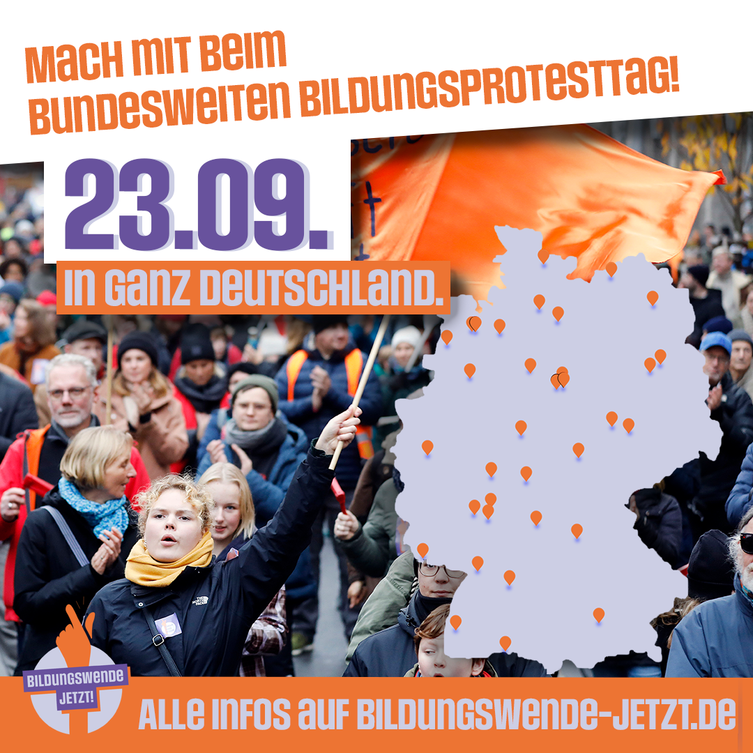bildungsprotesttag aufruf mit karte